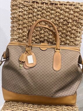 Vintage Gucci Micro GG Supreme Boston Travel Bag
